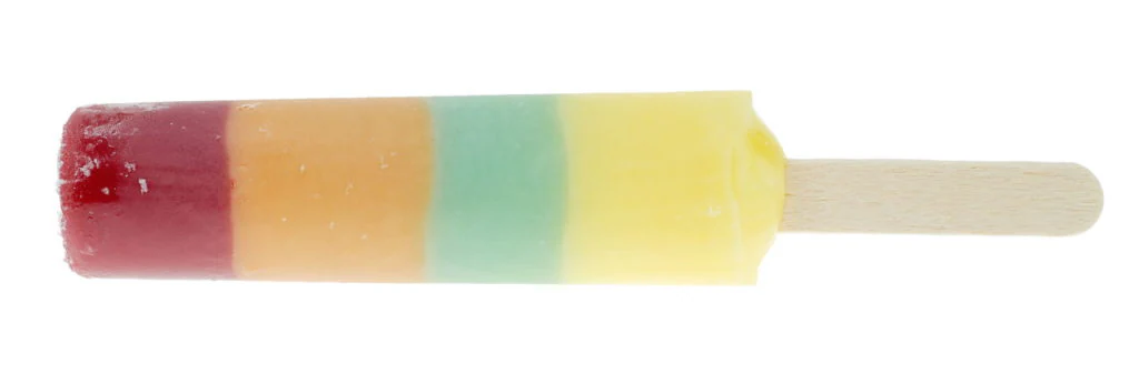 colorful icelolly isolated on a white background